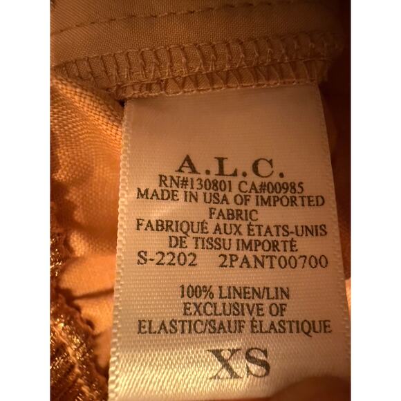 ALC. Ryder Metallic Linen Shorts Rose Gold XS high Waist - Picture 8 of 8